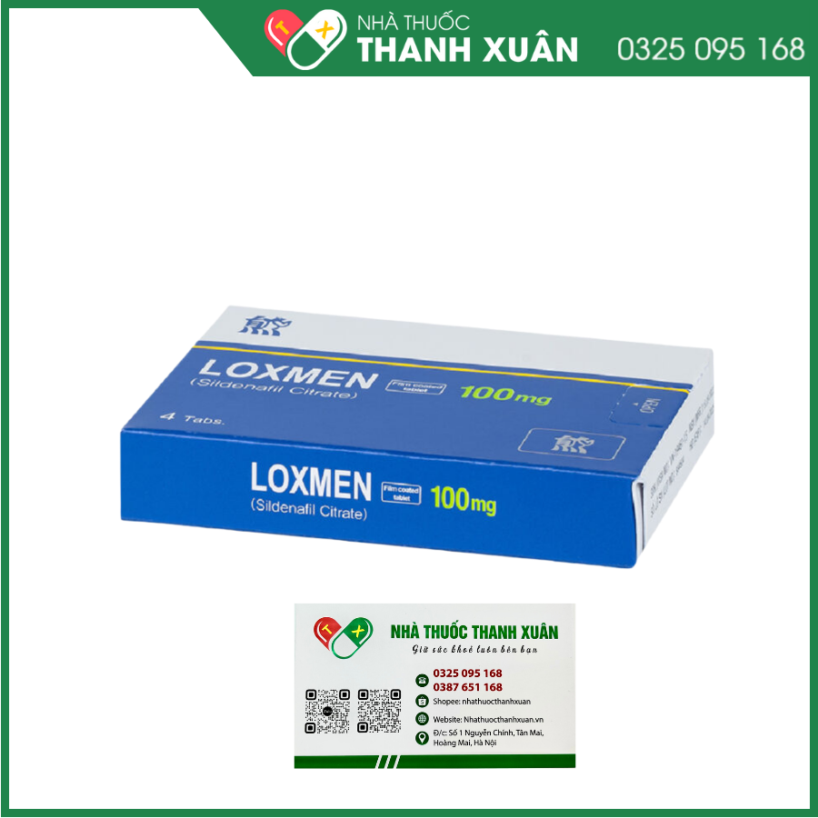 Loxmen 100mg điều trị rối loạn cương dương
